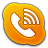 Skype Phone Alt Orange Icon